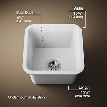 KOHLER K-8223-CM6 Cairn 15.5